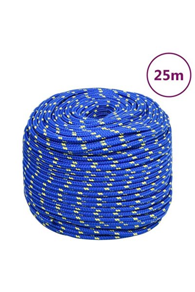 vidaxl Frânghie pentru barcă, Albastru, 8 mm, 25 m, Polipropilenă