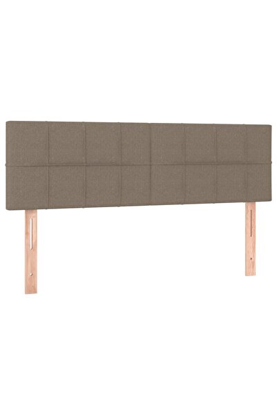 vidaxl Tăblii de pat, 2 buc., gri taupe, 72x5x78/88 cm, textil