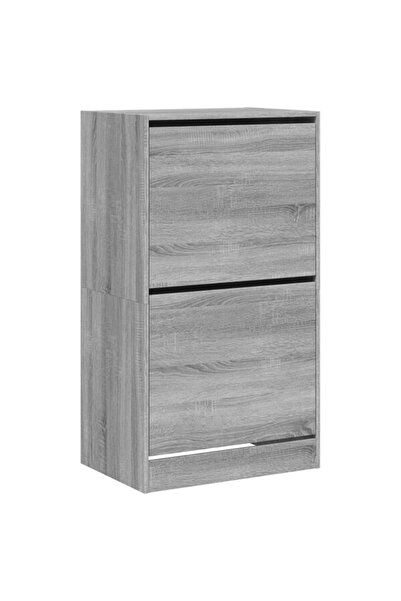 vidaxl Pantofar cu 2 sertare rabatabile, gri Sonoma, 60 x 42 x 108 cm