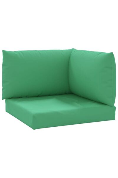 vidaxl Perne pentru canapea tip palet, 3 buc., Verde, Textil