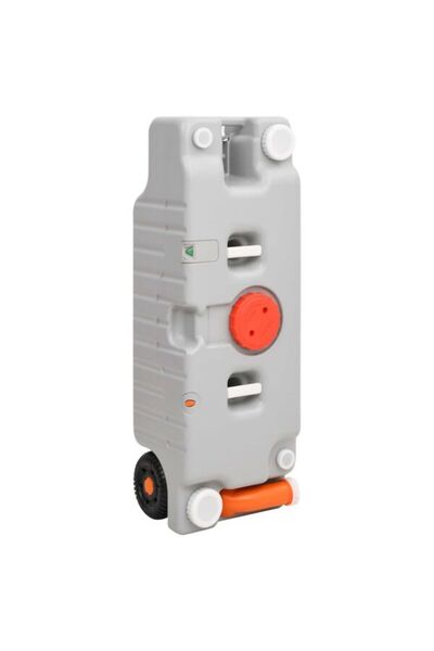 vidaxl Rezervor de apă cu roți pentru camping, gri, 75 L