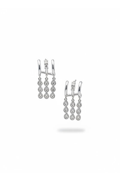 Bo Takı ve Aksesuar Triple Single Needle Earring Set