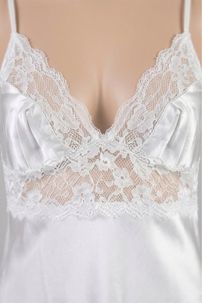 Dominant Women's Satin Lace-Detail Stylish Nightgown