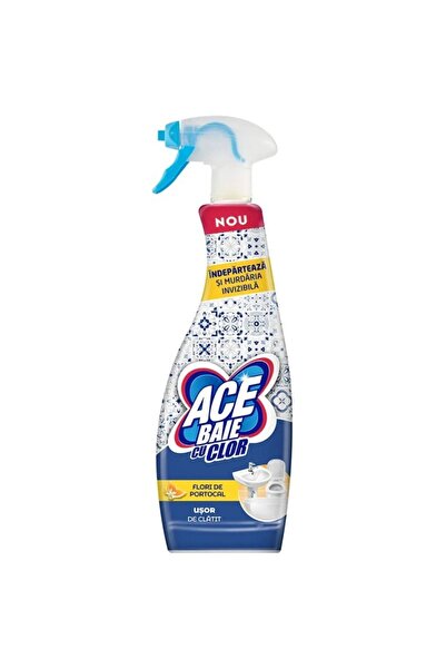 ACE Λύση, Έις, Σπρέι Μπάνιου με Χλώριο 650 ml Άρωμα Πορτοκαλόβεργας