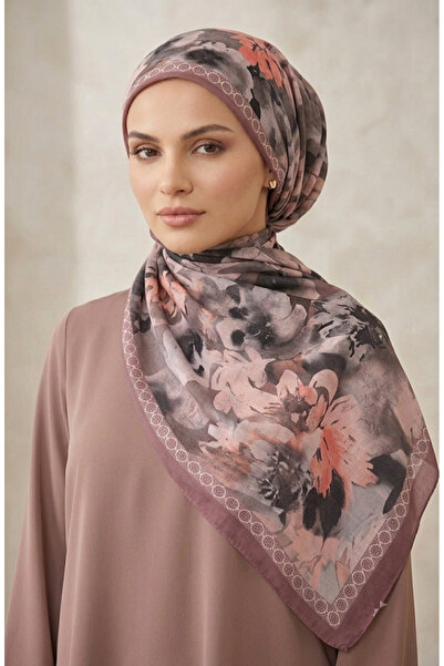 GRACE PREMİUM SCARF Flower-Patterned Crushed Shawl Soft