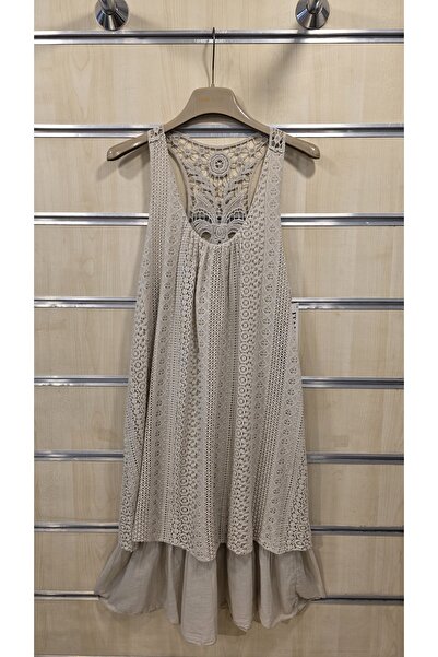 Park Moda Short Dress with Lace for Italian Standard Sizes 36 - 38 - 40