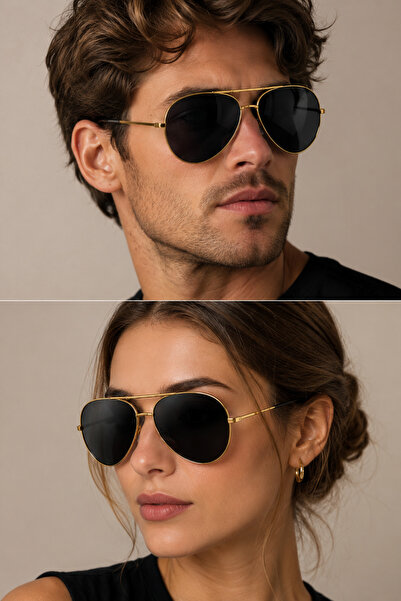 DIA Accessories Metal Çerçeve Unisex Pilot Güneş Gözlüğü – UV400 Korumalı