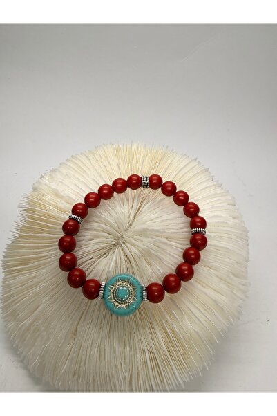 gemsartdeco Blue Enameled Cinnabar (Zinobar) Bracelet
