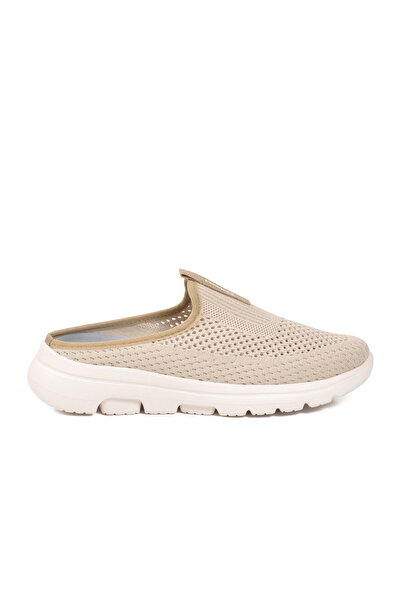 noka Beige Mesh Lightweight Unisex Slippers Nina g
