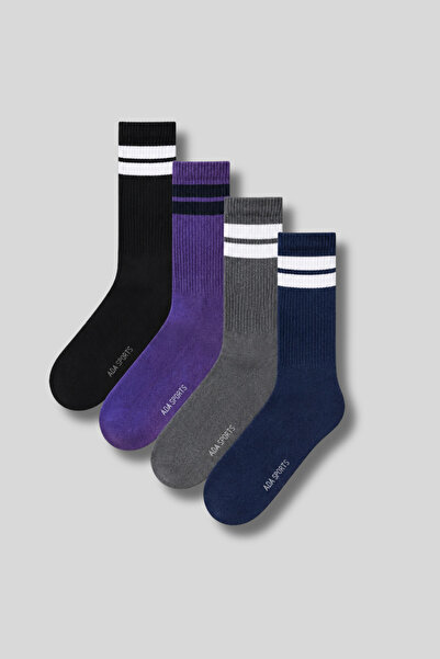 Ada Çorap & İç Giyim Men's 4-Pack Sole Towel Sports-Tennis Socks