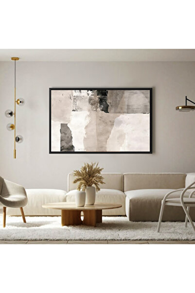canvas3 Abstract Wall Art Paintings - Brown Frame
