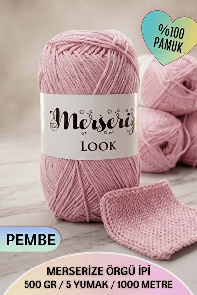 Dantelux Merserize Örgü İpi (5 Yumak / 500 Gram / 1000 Metre) %100 Pamuk - Nm...