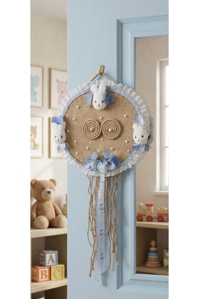 GÜVEN Wicker Baby Room Door Decoration Jute Fabric