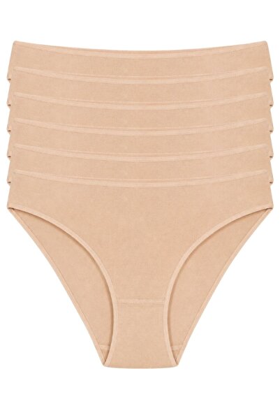 YILDIZ Bamboo Super Traceless Bikini Women's Panties Skin Color 6 Pack