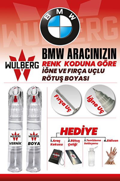 Wulberg BMW Boya Koduna Göre Rötuş Boyası + Vernik 25 ml İğne & Fırça Uçlu Ka...