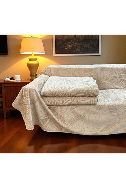 Linea Home Αντιολισθητικό ριχτάρι βελούρ σετ 3τμχ. LINEAR μπεζ ΣΕΤ ΤΕΜΑΧΙΩΝ L...