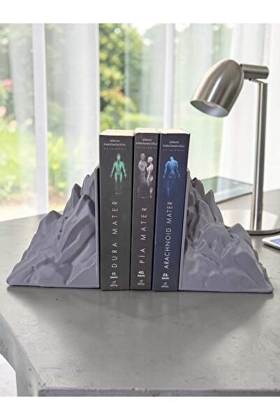 TODEKORA Mountain Design Book Holder Heavy Filled Decorative Book Support Gra...