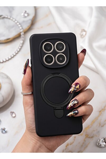 AKSEFİZZ Redmi Note 15 Pro 5G Kılıf Yatay Dikey Standlı İnce Tasarımlı Magsaf...