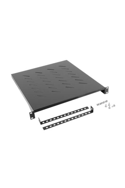 Lanberg Raft fix pentru rack 19 inch 1U 483x500 mm, 25 kg, Negru