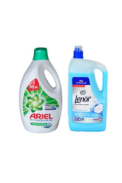 Ariel Detergent Mountain Spring 5.7 L + Balsam Lenor Profesional 5L