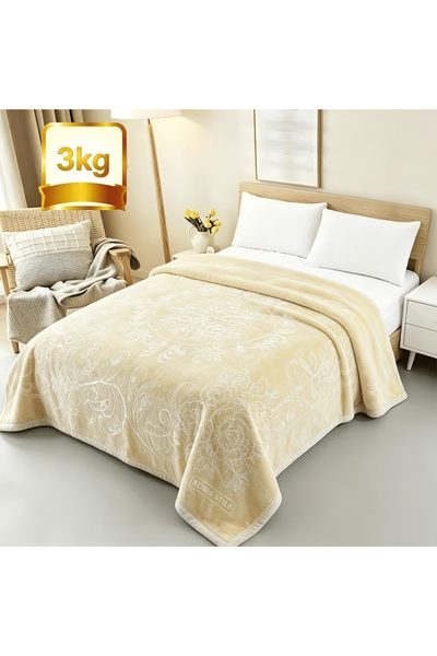 Bleco Vintage embossed flannel blanket, 160*220cm, comfortable, portable and ...