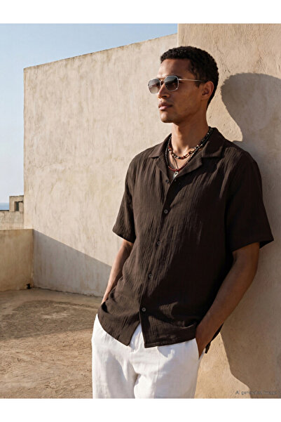 LC Waikiki Esvab • Modern & Distinctive Standard Fit Muslin Men's Shirt