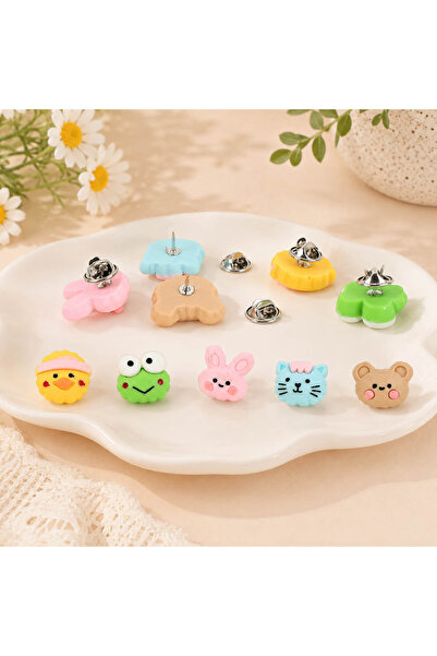 Midi Cute Cartoon Animals Laptop Pins - 5 Piece Set