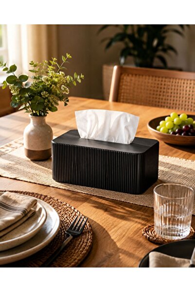 sonvadi Modern Peçetelik 11X23 cm 3 D Tasarım Yemek Masası Peçetelik