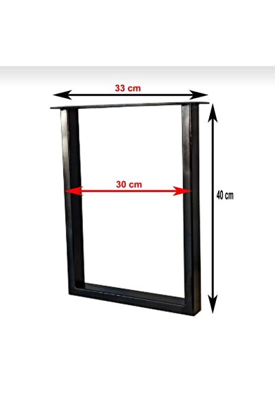 arsteel Metal Ayak Ahşap Masif Kütük Orta Yan Zigon Sehpa Bank Ayağı Profil A...
