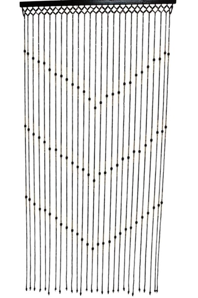 Otantik Çarşı Perdeau de ușă din mărgele de lemn 90x180 cm. 27 Sıray K021
