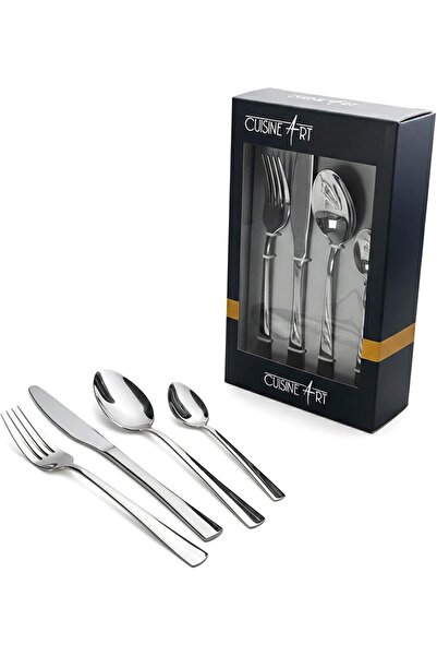 Cuisine Art Chole 16 Piece Stainless Steel Cutlery Set, Silver || Flatware Se...
