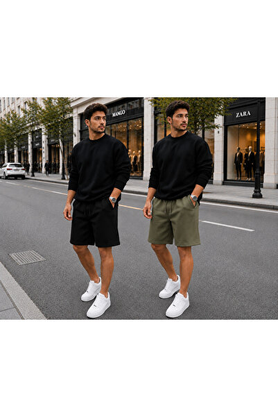 Karatopak 2-Pack Unisex Summer Comfortable Basic Shorts