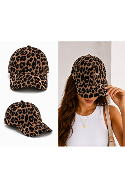 GLM Leopar Desenli Şapka Unisex Ayarlanabilir Spor