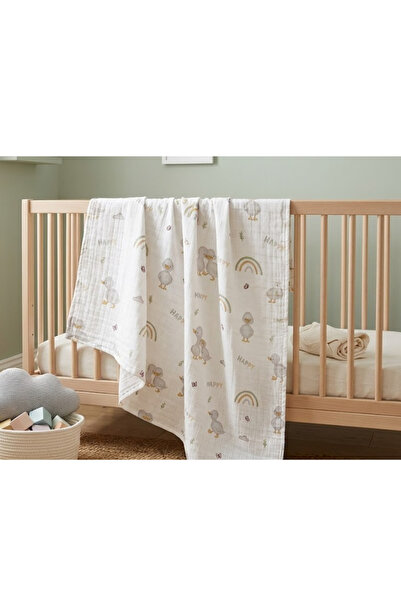 Baby Veil Tek Katlı Müslin Örtü %100 Organik Pamuk 85x85 cm Oeko-Tex Sertifikalı