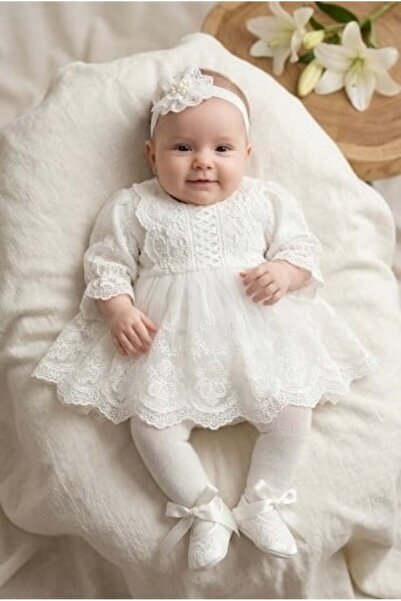 ZEYNUKO Baby Girl Lily 4-Piece Elegant Mevlüt Set 0-3/3-6 Months Mevlüt Set S...