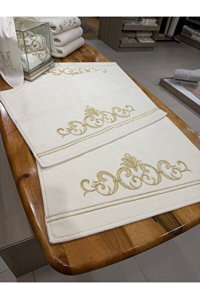 incisecrethome Mat Set 2 Pieces and 1 Bamboo Head Towel as a Gift 70X120 cm S...