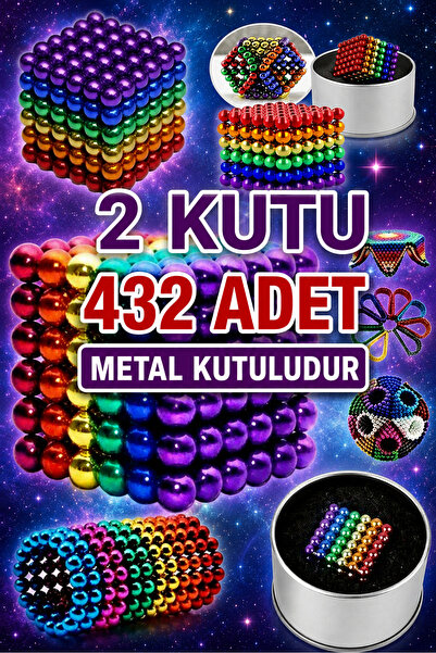 Armasse Neo Sihirli Manyetik Toplar Dyum Mıknatıs Küp Bilye 2 KUTU 432 Adet C...