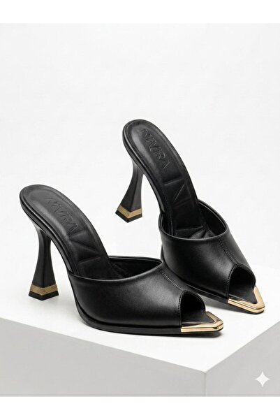 softoria shoes Modern Elegance Pointed Toe Slippers with Metal Accessories