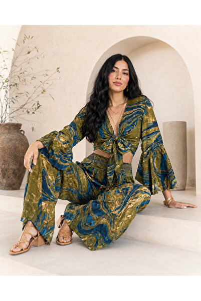 laviyonsa 2-Piece Set of Trousers & Bolero Imported Fabric 36-40 Standard