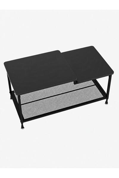 Garvee 2-Tier Industrial Coffee Table for Living Room 100x50x48cm – Rustic Br...