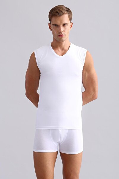 Aytuğ&Mısırlı Egyptian Modal by Tencel Hercules Slim Fit V-Neck Sports Athlet...