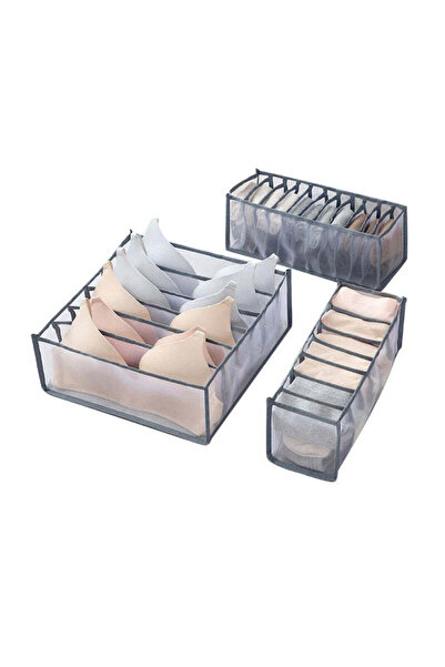 Vivendo Set 3 piese organizatoare lenjerie intima pentru sertar