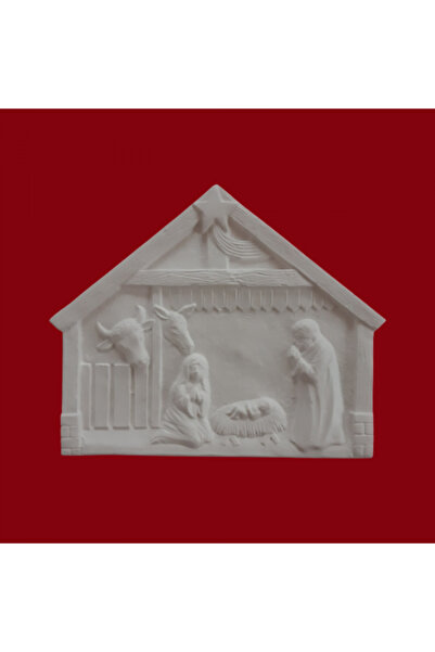 CREATIVITATEPLUS Tablou din ipsos Nasterea Domnului, 20 x 16 cm