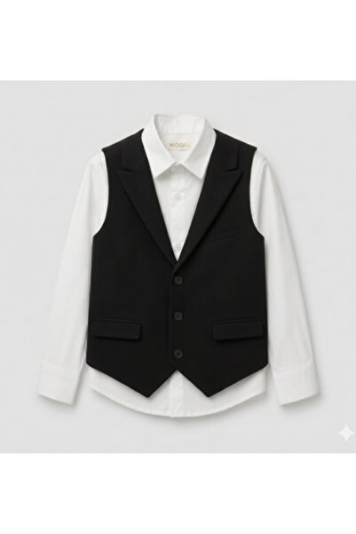 Mogi Boy's Vest Suit 3-7 Years Old Black