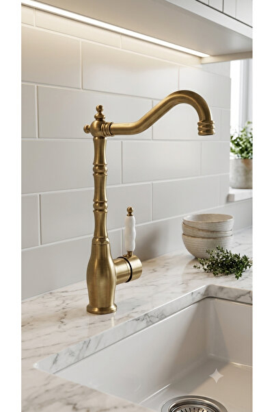 emiryapı MAT GOLD RUSTİK MUTFAK BATARYASI
