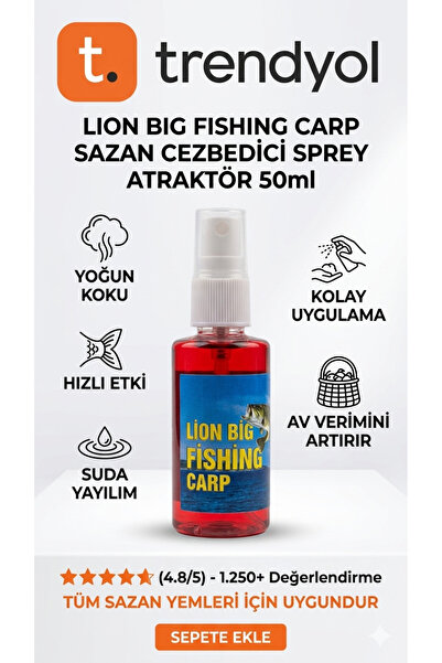 OLTA Lion Big Fishing Carp Sazan Balık Kanı Atraktör Sprey 50 ml Sıvı Yem Kat...