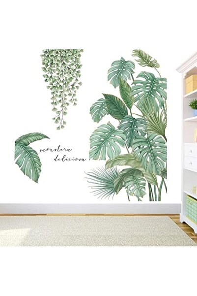 The Bros DIY Large Nature Wall Stickers | Tropical Plant Decals for Living Ro...