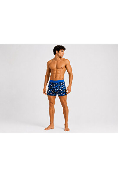 Black Arden Socks Erkek Boxer Lacivert Pamuklu Elastan Lastikli Düz Desen Tek...