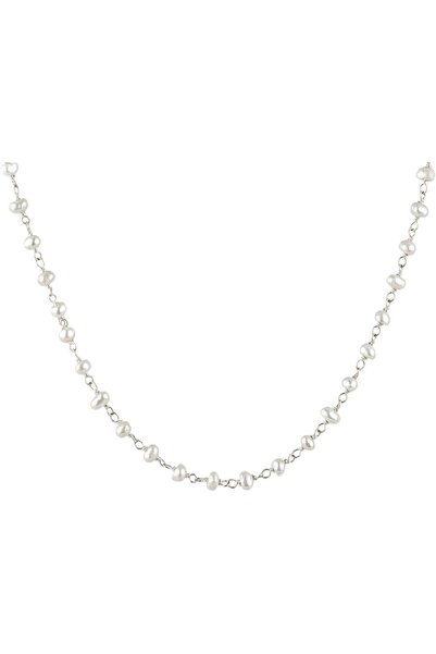 MINZA Silono Women's Necklace, 925 Sterling Silver, Chain Necklace, with Pear...