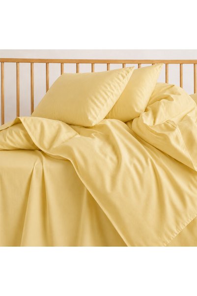 liefhome طقم غطاء لحاف أطفال معتمد مصنوع من القطن بنسبة 100% مقاس 100x150 - كاكي |   63 خيوط منسوجة |   شحن بالصندوق